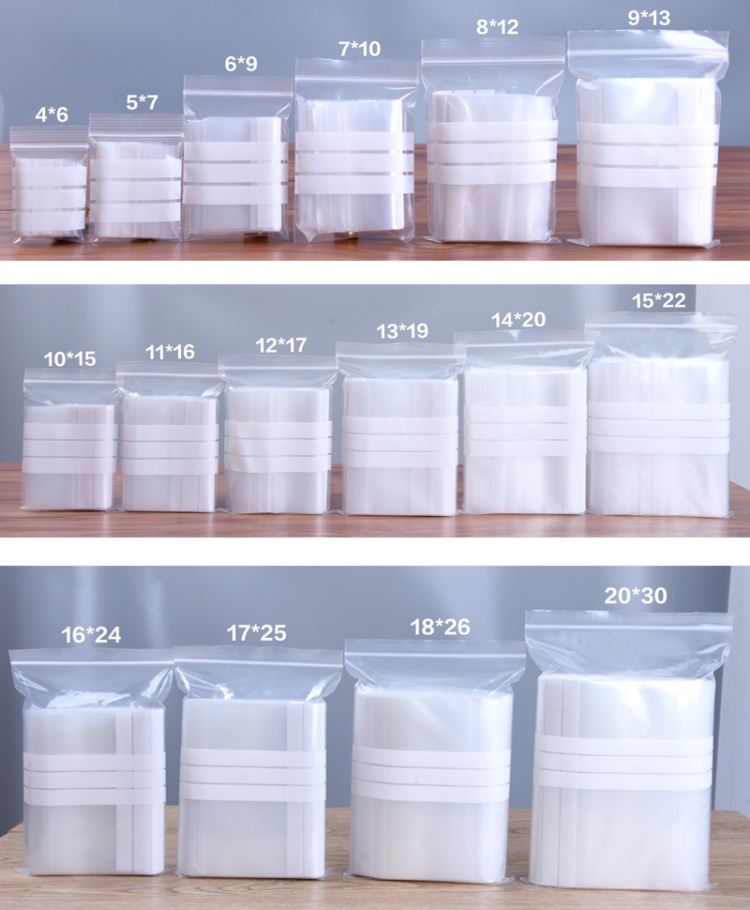 200PCS PE Clear Plastic Writin - Food Storage Ziploc Bags 评论和价格