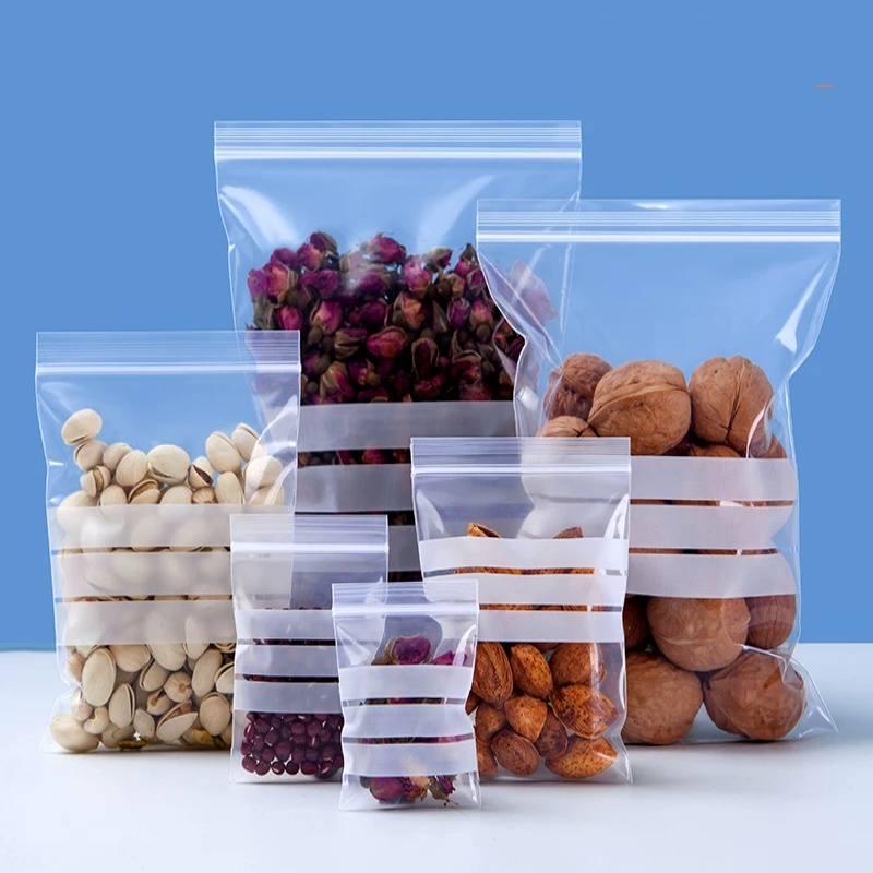 200PCS PE Clear Plastic Writin - Food Storage Ziploc Bags 评论和价格