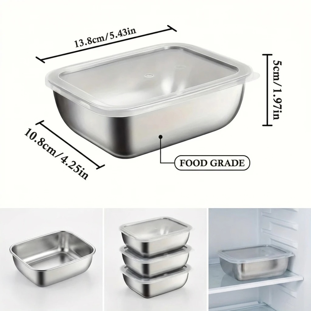 6PCS Stainless Steel Food Stor - Food Storage Box Set 评论和价格