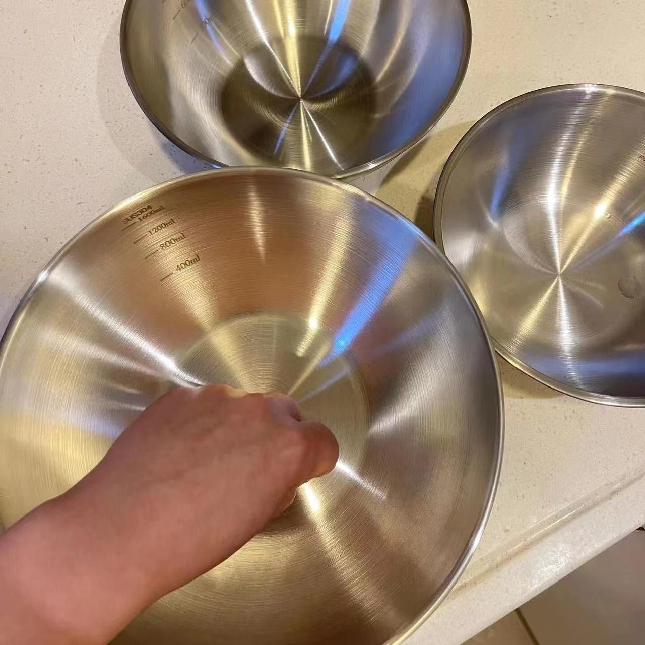 1-3 Stainless Steel Bowl Set w - Food Storage Essentials 评论和价格