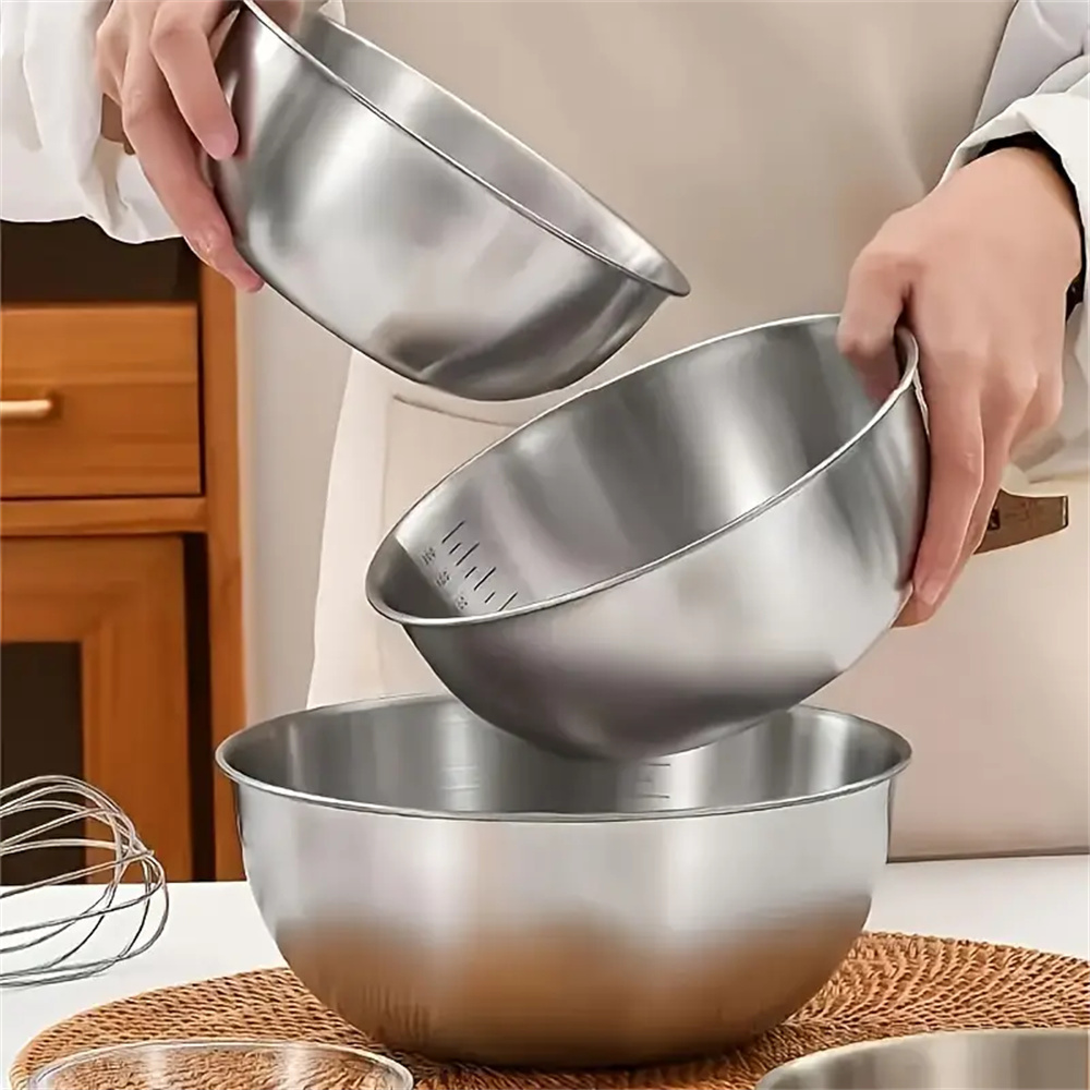 1-3 Stainless Steel Bowl Set w - Food Storage Essentials 评论和价格