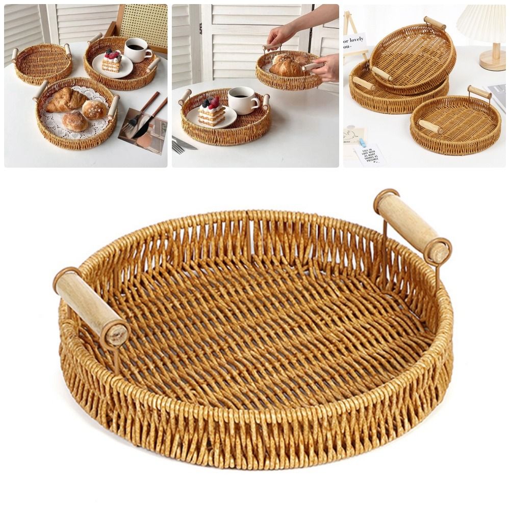 Food Plate Handwoven Plastic R - Food Storage Plant 评论和价格