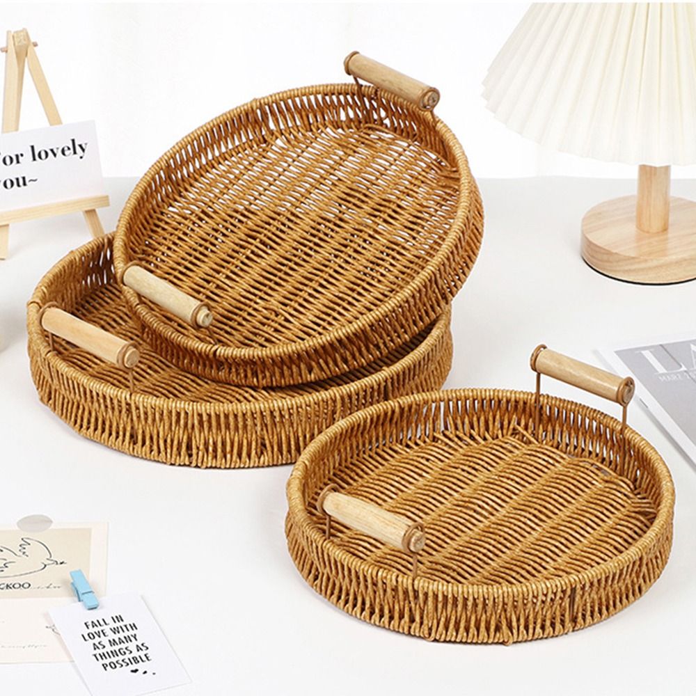 Food Plate Handwoven Plastic R - Food Storage Plant 评论和价格