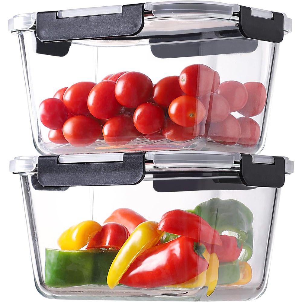 4-Piece 63oz Glass Food Storag - Storage Food Prep 评论和价格