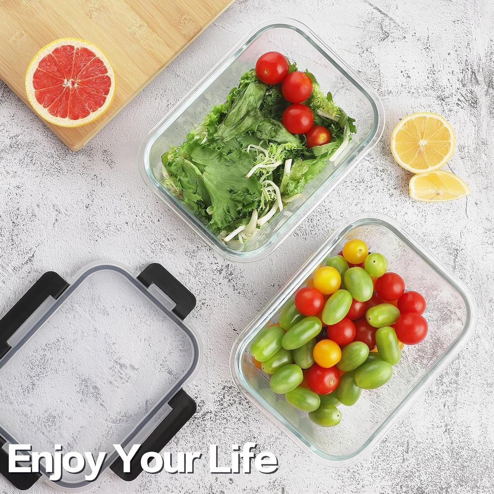 4-Piece 63oz Glass Food Storag - Storage Food Prep 评论和价格