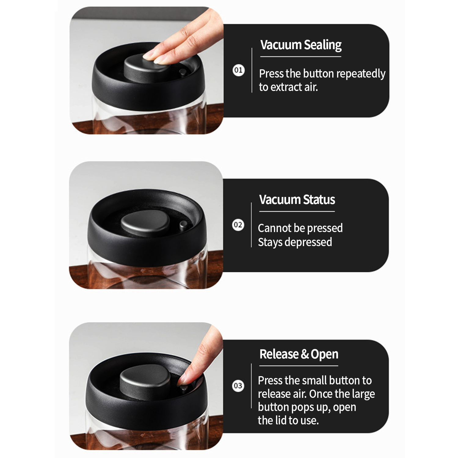 OANKR Vacuum Coffee Canister 5 - Food Storage Canister 评论和价格