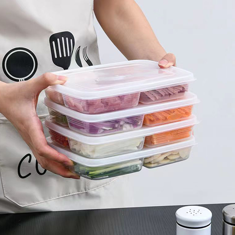 New【4 Grids Plastic Storage Bo - Food Storage Box Set 评论和价格