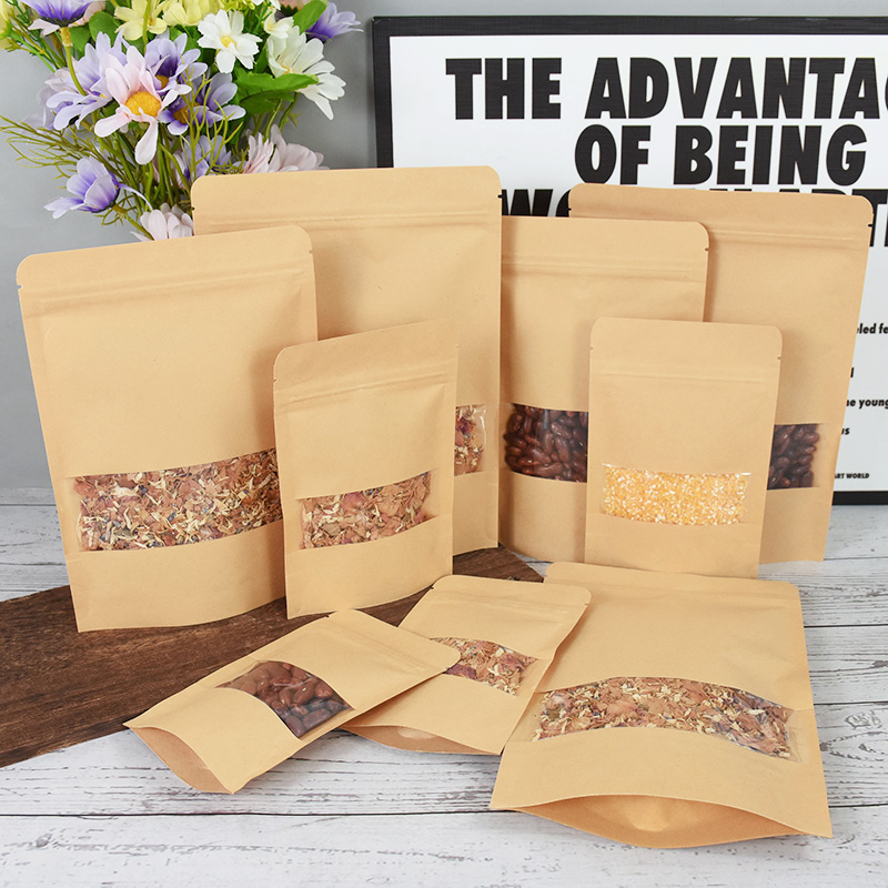 20/50pcs Kraft Paper Zip Lock  - Food Storage Ziploc Bags 评论和价格