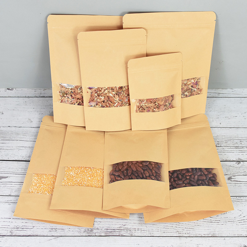20/50pcs Kraft Paper Zip Lock  - Food Storage Ziploc Bags 评论和价格