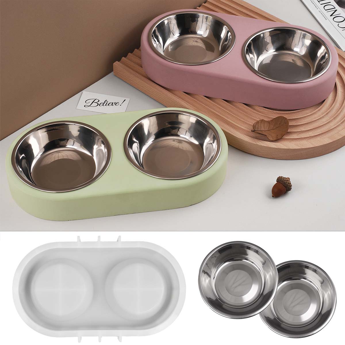 Pet Food Bowl Silicone Mold DI - Food Storage Pet 评论和价格