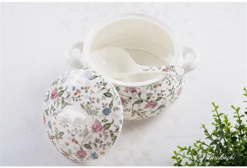 9 Inch, Bone China Tureen for  - Food Storage Plant 评论和价格