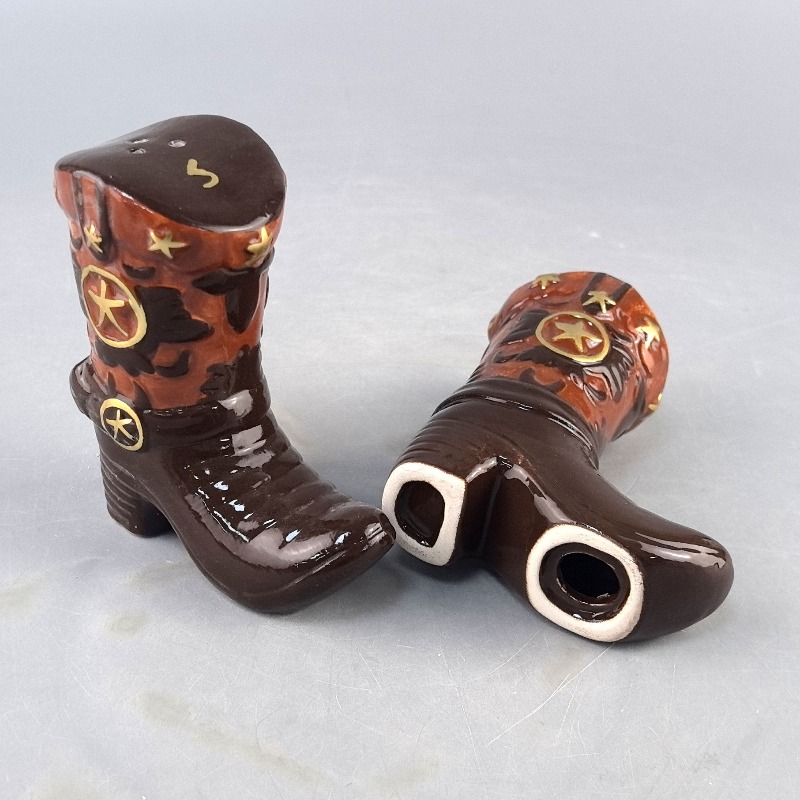 Vintage Boots Ceramic Spice Ja - Food Storage Box Set 评论和价格