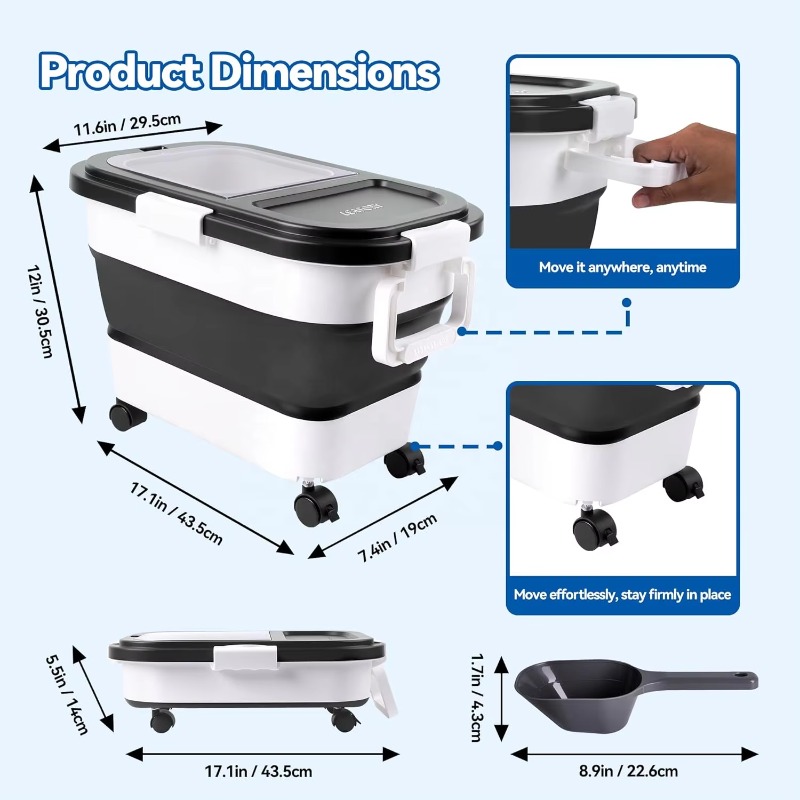 Dog Food Storage Container 20- - Food Storage Pet 评论和价格