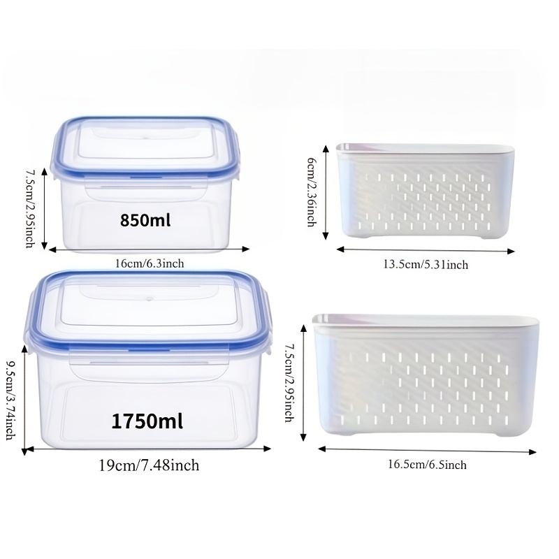 4pcs/Set Leak-Proof Food Stora - Storage Food Prep 评论和价格