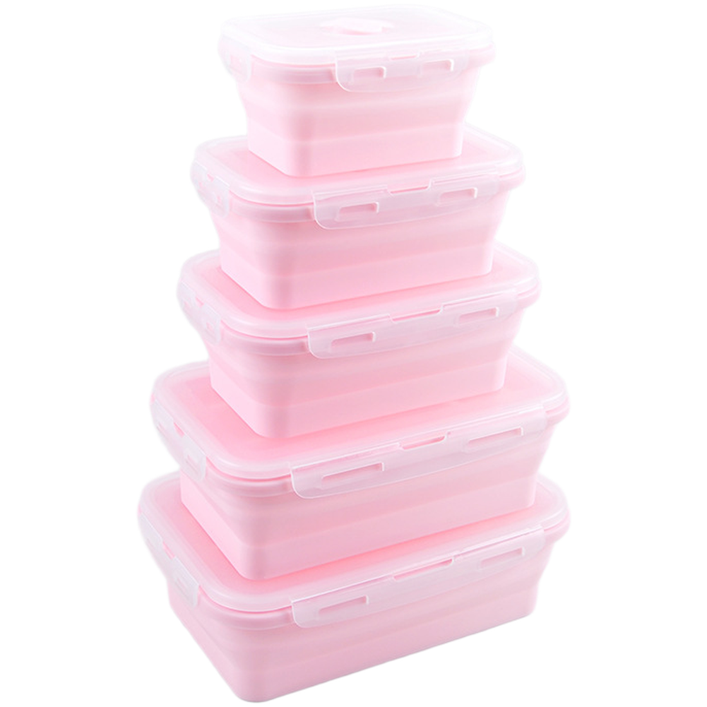 Foldable Silicone Lunch Box Se - Food Storage Box Set 评论和价格