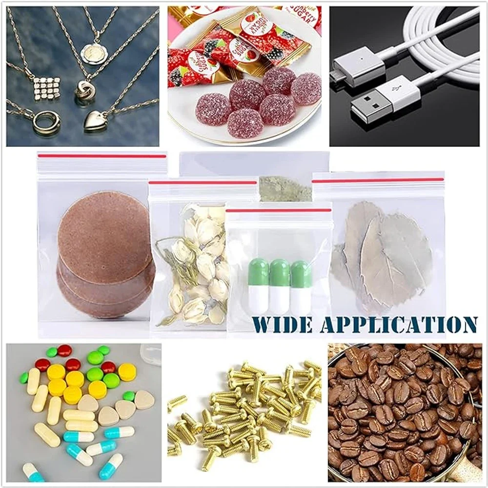 100-1000Pcs Reclosable Transpa - Food Storage Ziploc Bags 评论和价格