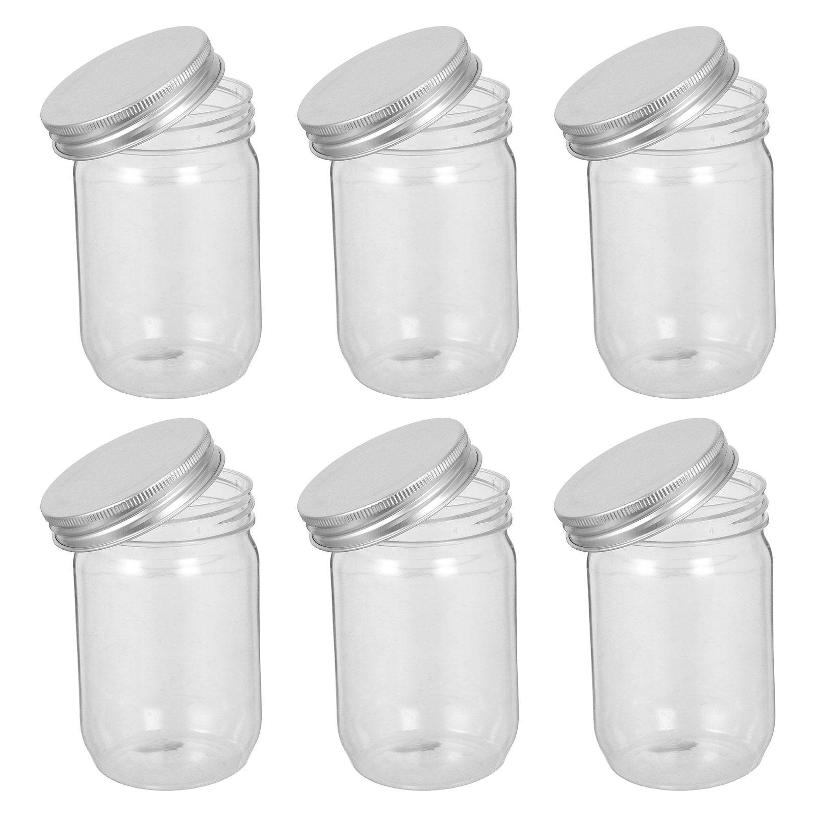 6Pcs Clear Plastic Mason Jars  - Food Storage Containers 评论和价格