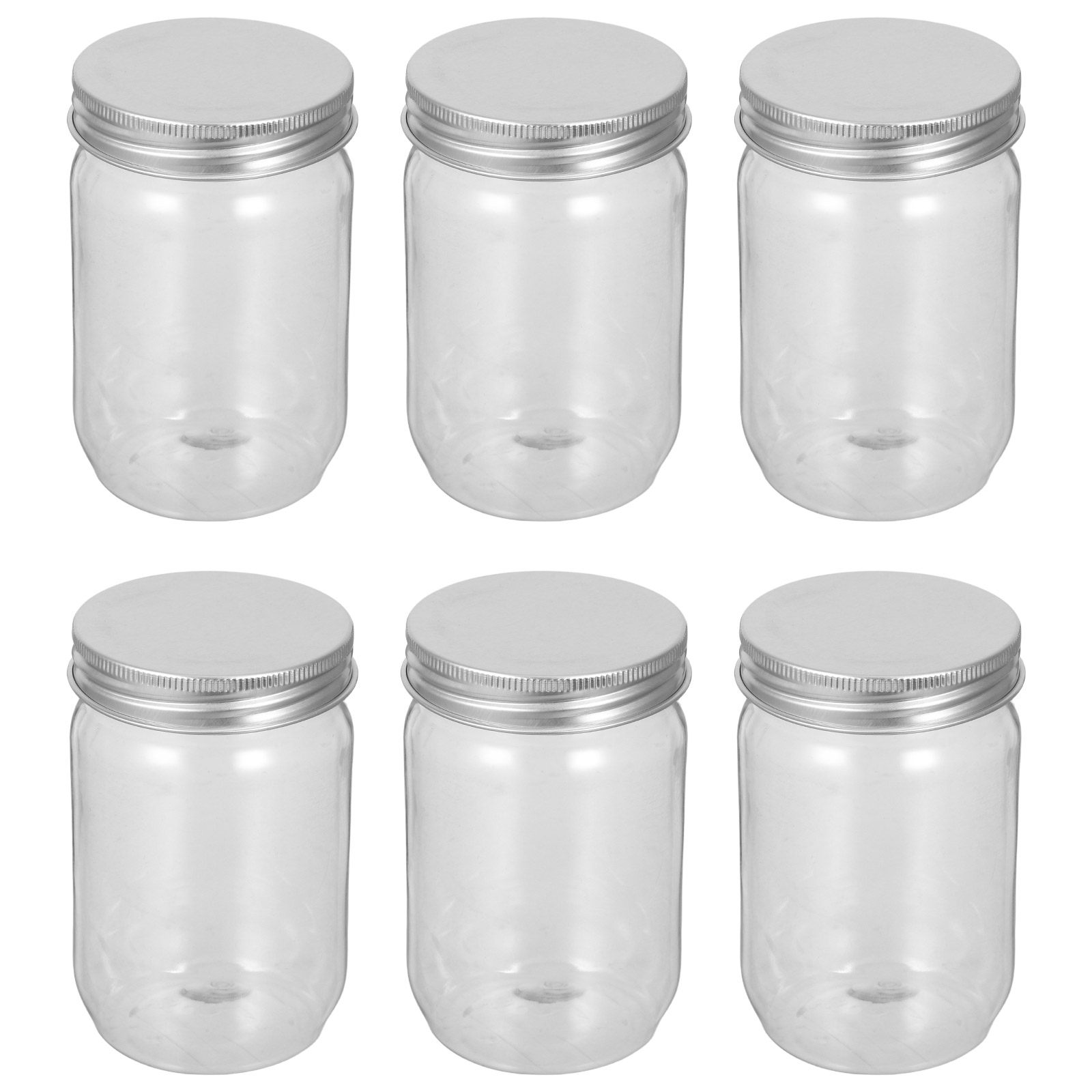 6Pcs Clear Plastic Mason Jars  - Food Storage Containers 评论和价格