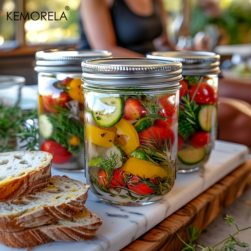 KEMORELA Mason Jars 350ML With - Salad Dressing Bottle 评论和价格