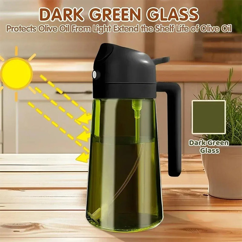 470ml Glass Oil Dispenser 2-in - Salad Dressing Bottle 评论和价格