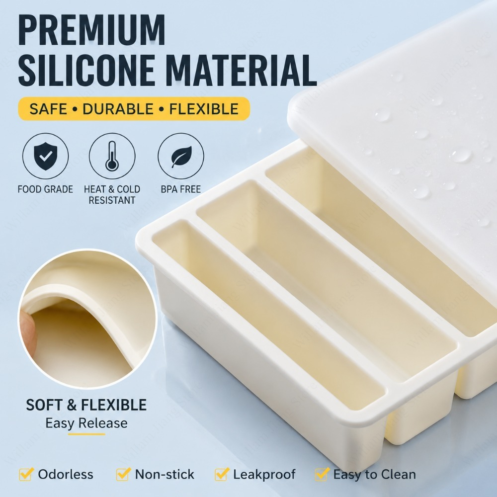 Durable Silicone Freezing Tray - Storage Food Prep 评论和价格