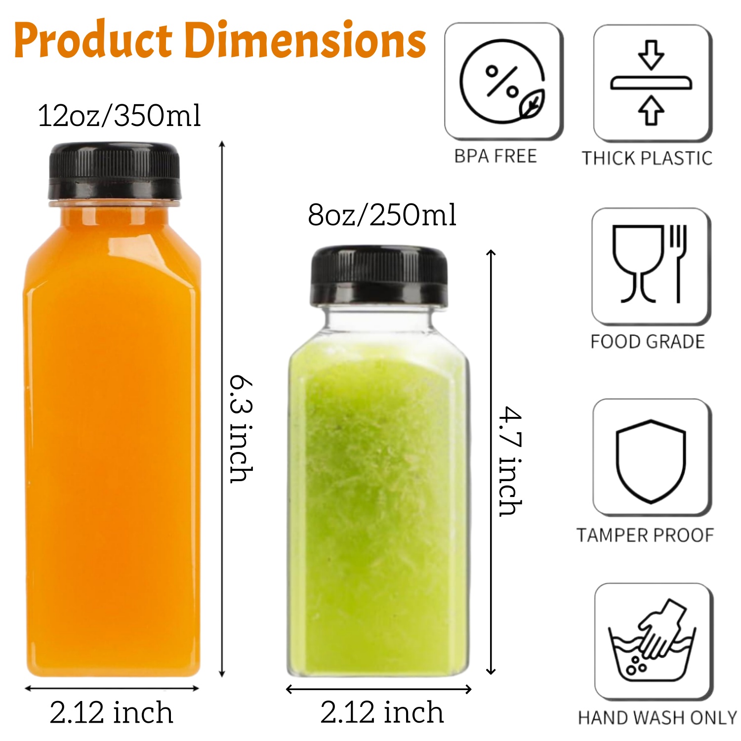 20-80pcs Plastic Juice Bottles - Food Storage Jar Labels 评论和价格
