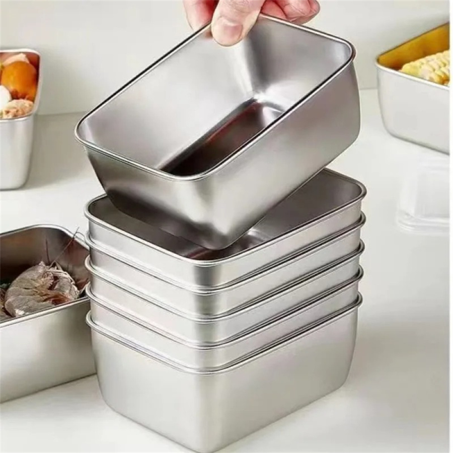 1/3/5pcs Stainless Steel Food  - Food Storage Box Set 评论和价格